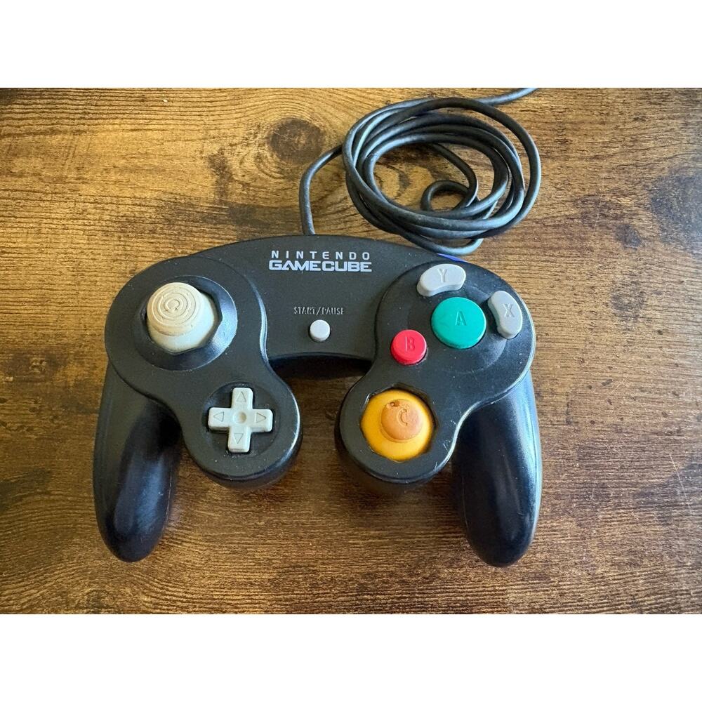Black Gamecube Controller OEM Nintendo DOL-003 Wired Tested Authentic